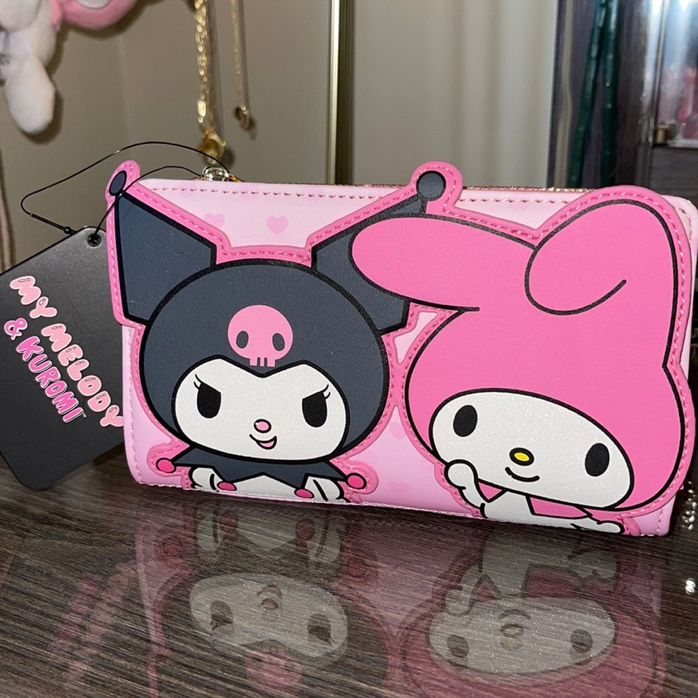 Loungefly Sanrio My Melody & Kuromi Pink Bifold Wallet
